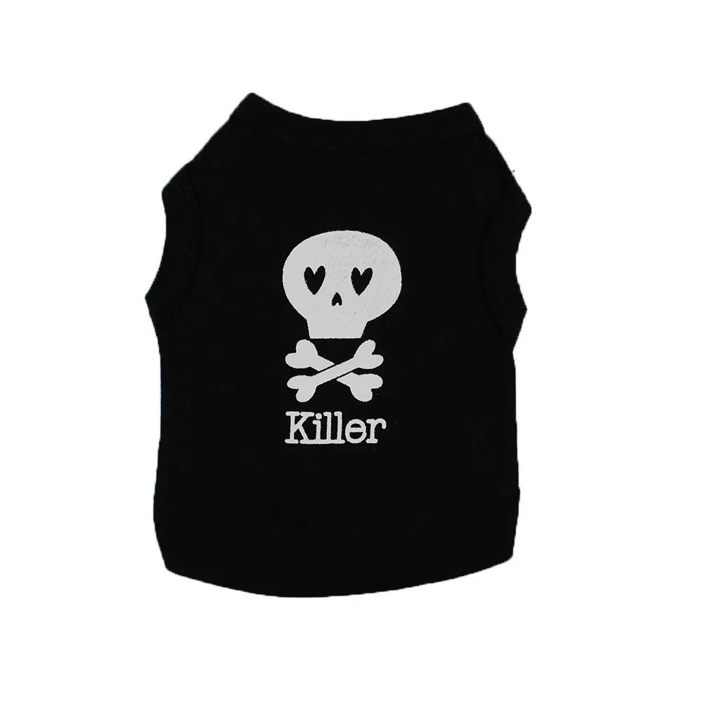 Cute Puppy Printed T-shirt: Cotton Dog Clothes