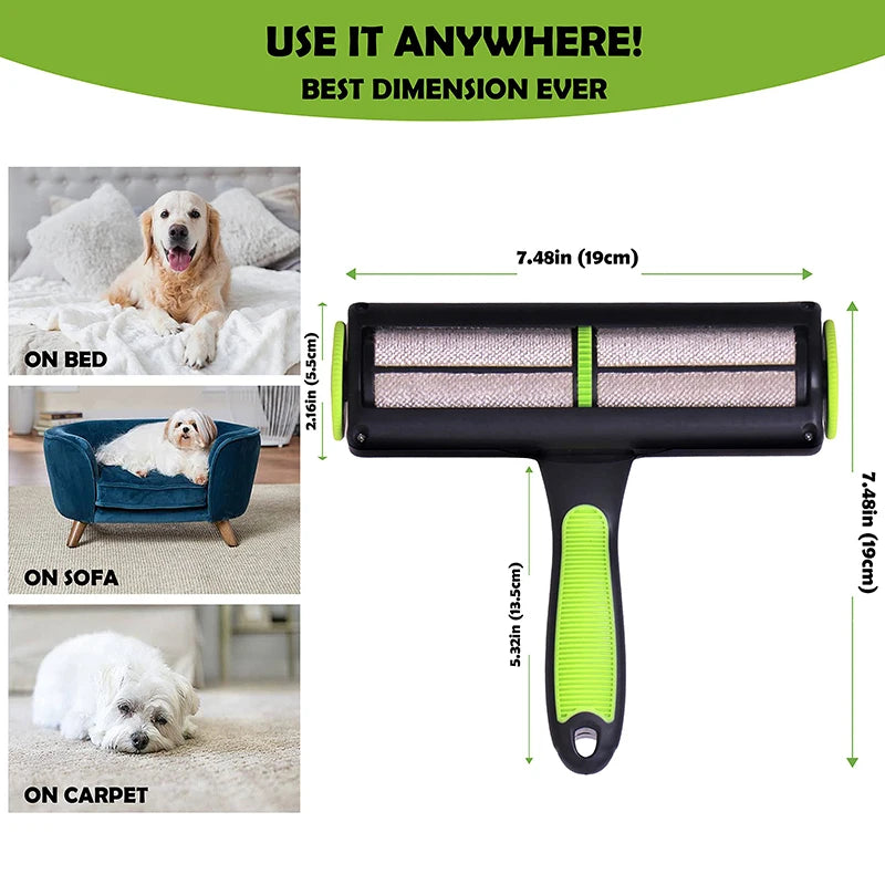 Pet Hair Removal Brush: Green