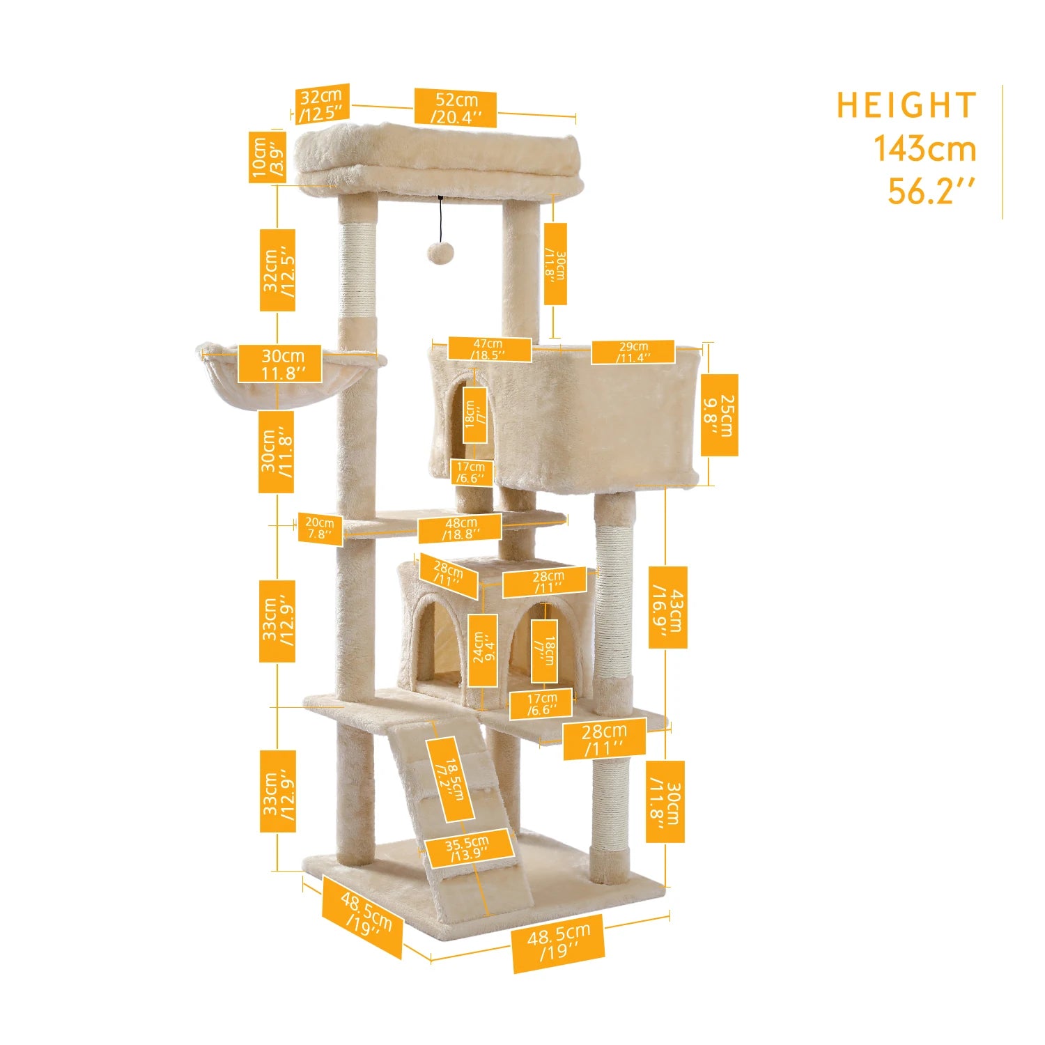 Multi-Level Cat Tree with Condo & Hammock
